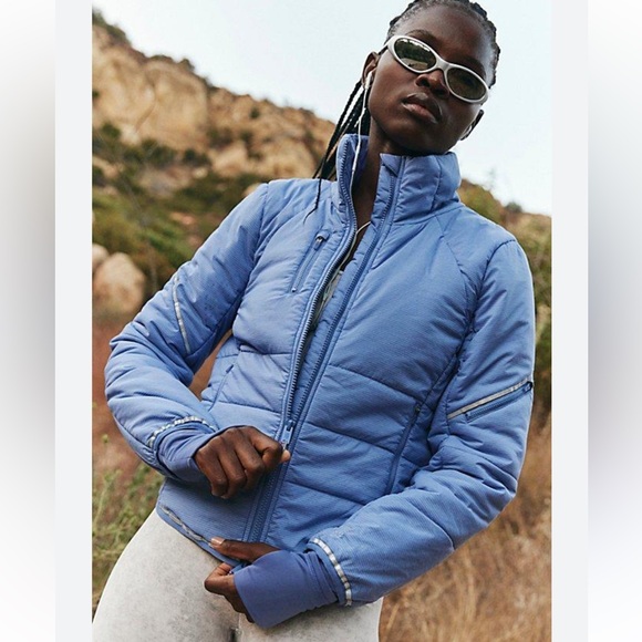 FP Movement by Free People Jackets & Blazers - FP Movement Gathering Storm Run Puffer in Blueberry NWT Retail 188